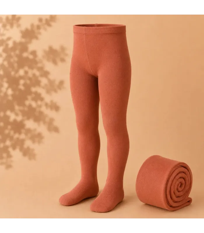 Leotardo Liso Cóndor Terracota 126 para bebé y niña