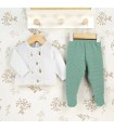 Conjunto Polaina bebé mint sin cuello Calamaro Arosa