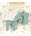 Conjunto 3 piezas bebé mint Calamaro Arosa