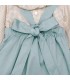 Diseño trasero del Conjunto Pichi niña mint invierno con lazada central blusa vichy con volante y tejido algodón suave