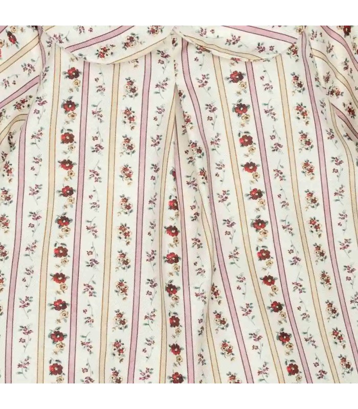 Detalles del Jesusito bebé arena algodón estampado floral líneas verticales con braguita a juego suave