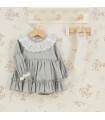 Vestido niña gris con cuello bordado Calamaro Tui Excellentt