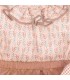 Estampado del Conjunto Pololo bebé rosa viejo algodón blusa estampada cuello volante y pololo con lazo
