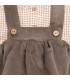 Detalles del Conjunto Peto bebé marrón invierno algodón camisa vichy y peto tirantes botones textura suave