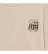 Detalle del conjunto niño crudo sudadera bordado tren pantalon cuadros algodon invierno