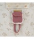 Bolso niña nude borreguito bandolera rosa empolvado volante detalle suave invierno elegante