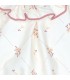 Pelele bebé nude floral Calamaro Grove invierno rosa empolvado mangas algodón estampado cuello volantes detalles