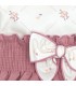 Detalles del Conjunto Pololo bebé nude floral lazo blusa algodón flores pololo rosa empolvado textura