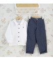 Conjunto Pantalón niño azul invierno Calamaro Narón