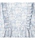 Estampado del conjunto niña azul toile blusa volantes falda pantalón textura detalle elegante
