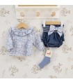 Conjunto Pololo bebé azul invierno Calamaro Narón