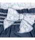 Detalles del conjunto pololo bebé azul invierno algodón blusa estampada volante lazo decorativo