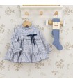 Vestido niña azul toile invierno Calamaro Narón