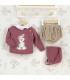 ▶️  Conjunto Bebe Niña y Capota al por mayor 40823 | Top Baby