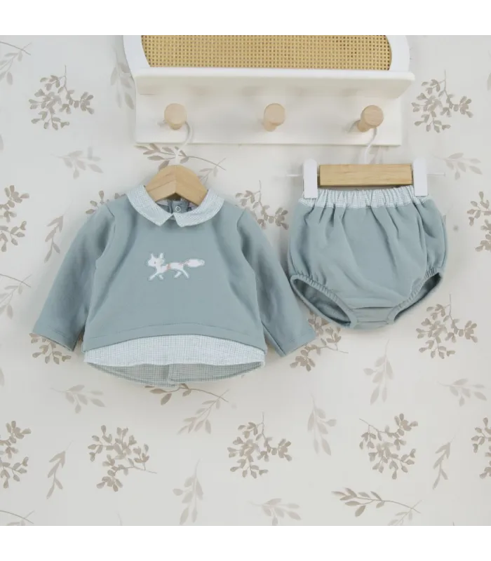 ▶️  Conjunto Felpa con Pico Ranita Niño Bosco al por mayor 41132 | Top Baby