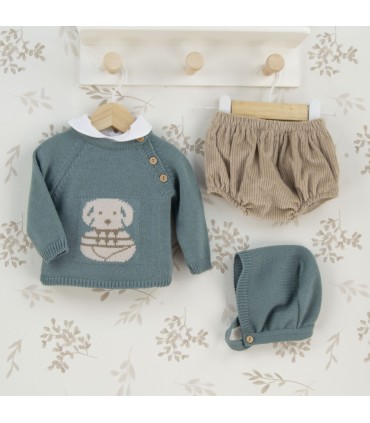 ▶️  Conjunto Bebe Niño y Capota al por mayor 41823 | Top Baby