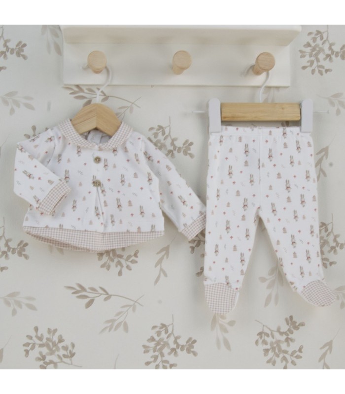 ▶️  Conjunto Polaina con Bebe Niño Huella al por mayor 50131 | Top Baby