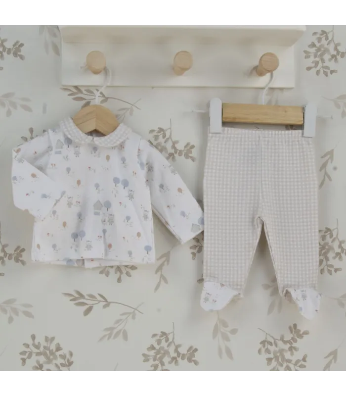 ▶️  Conjunto Polaina con Bebe Niño Granja al por mayor 50133 | Top Baby