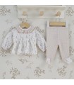Conjunto Polaina con Volante Niña Huella