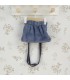 Bolso niña azul invierno tejido aterciopelado asa larga detalle textura elegante