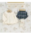 Conjunto Pololo bebé cuadros verde invierno Calamaro