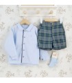 Conjunto Pantalón niño cuadros verde invierno Calamaro Marín