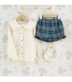 Conjunto Pantalón niña cuadros verde invierno Calamaro Marín