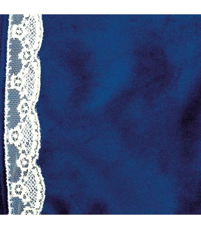 Detalles de la capota bebé azul marino con puntilla lateral tejido suave elegante invierno ajuste cómodo