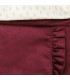 Detalle del conjunto niña granate falda pantalón algodón blusa estampada volante detalle