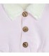 Detalles de chaqueta bebé rosa algodón suave interior borreguito botones invierno detalle tejido