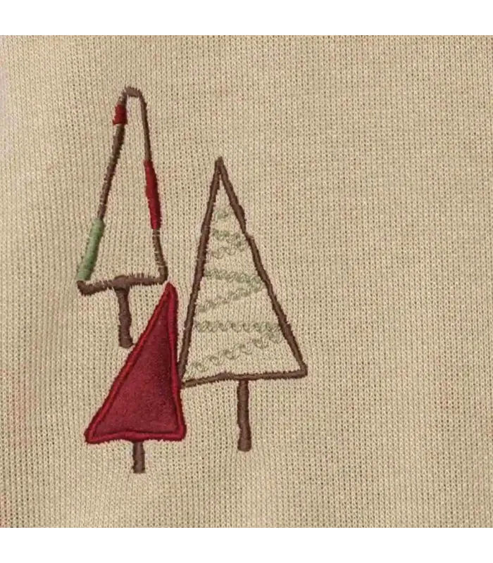 Detalles del conjunto niño granate cuadros pantalón algodón sudadera beige bordado detalle invierno