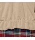 Detalles del conjunto niña granate cuadros falda pantalón sudadera beige volante cuello detalle invierno