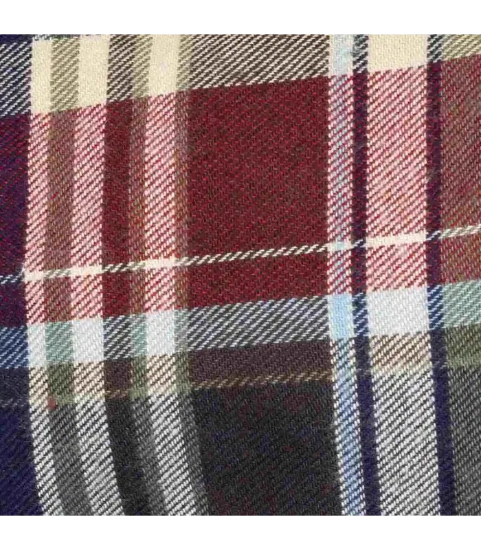 Estampado del diseño de la capota bebé granate cuadros algodón lazos laterales detalle clásico invierno elegante
