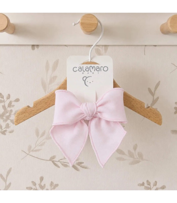 Lazo Pelo bebé rosa tejido suave pinza grande detalle lazo elegante accesorio cabello