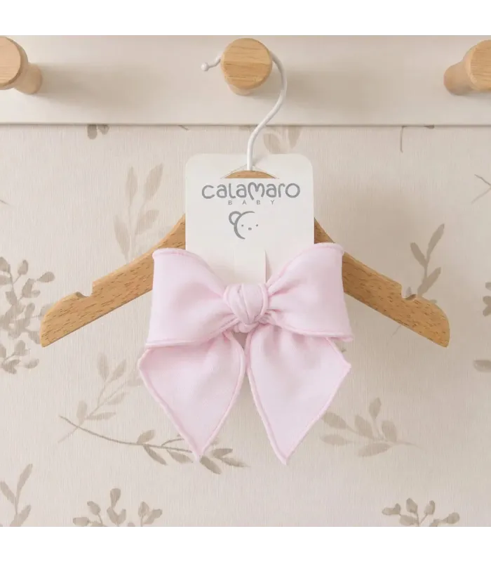 Lazo Pelo bebé rosa tejido suave pinza grande detalle lazo elegante accesorio cabello