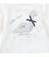 Detalles del conjunto polaina bebé gris dibujo dinosaurio infantil textura suave invierno