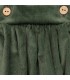 Diseño del Peto Bebé Verde algodón con tirantes botones madera tejido suave bombacho