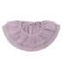 Babero Volante Bebé Malva algodón bambula forma circular fruncido elegante en fondo blanco