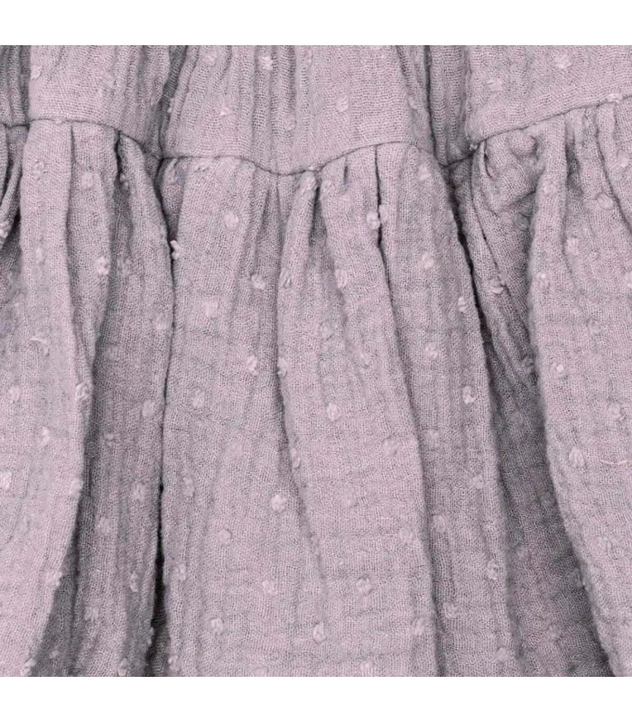 Detalles de la Falda Pantalón Niña Malva algodón bambula cintura elástica fruncida vuelo ligero