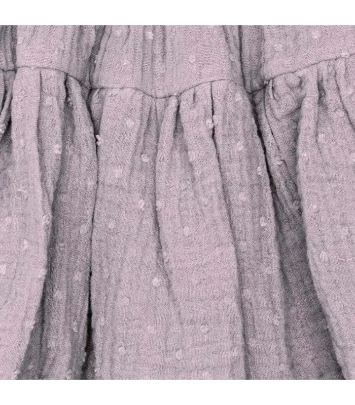 Detalles de la Falda Pantalón Niña Malva algodón bambula cintura elástica fruncida vuelo ligero