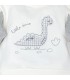detalles de Conjunto sport niño gris algodón elastano sudadera volante diseño dinosaurio pantalón textura suave