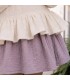 Niña con la Falda Pantalón Niña Malva algodón bambula cintura elástica fruncida vuelo ligero