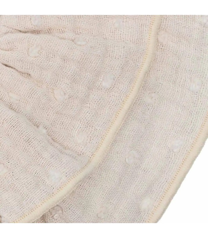 Detalles del Babero Volante Bebé Arena algodón bambula forma circular fruncido elegante