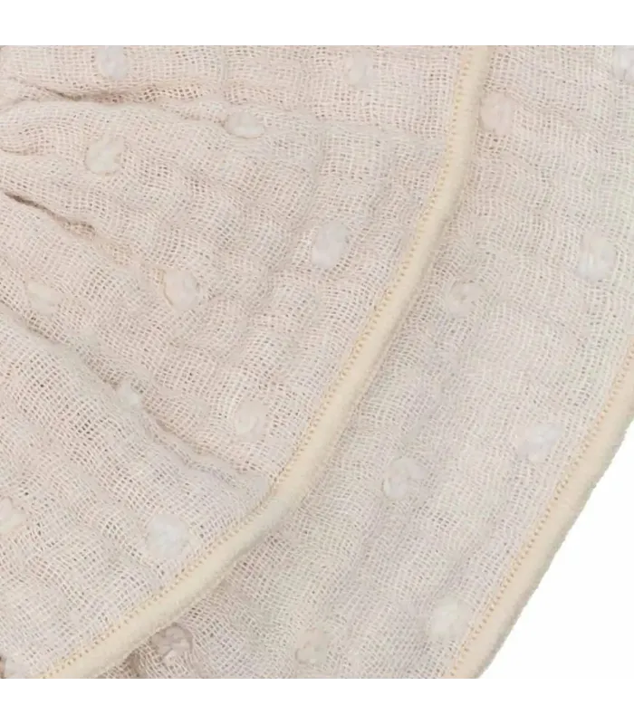Detalles del Babero Volante Bebé Arena algodón bambula forma circular fruncido elegante