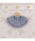 Babero Volante Bebé Denim algodón bambula forma circular fruncido elegante