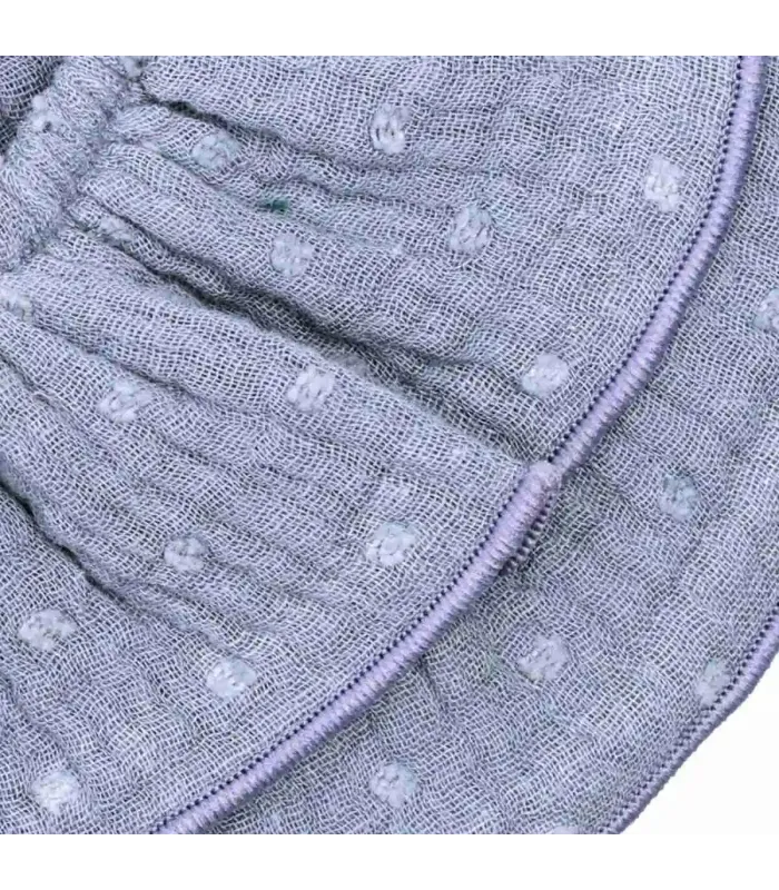 Detalles del Babero Volante Bebé Denim algodón bambula forma circular fruncido elegante