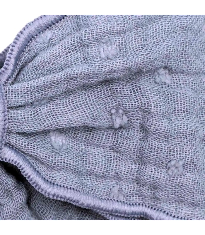 Detalles del diseño del Lazo Pelo Bebé Denim algodón bambula lazada grande con pinza textura suave
