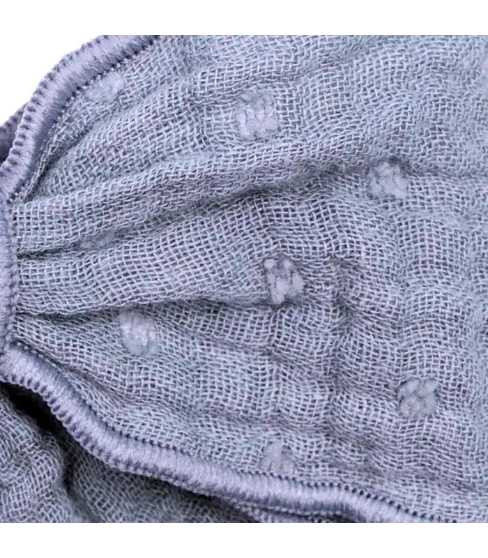 Detalles del diseño del Lazo Pelo Bebé Denim algodón bambula lazada grande con pinza textura suave