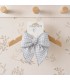 Lazo Pelo bebé gris vichy pinza tejido ligero forma estructurada elegante infantil