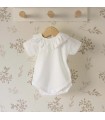 Body bebé elegante blanco cuello volante Calamaro Titán Elas